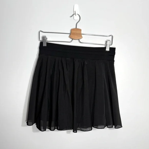 Halara High Waisted Drawstring Contrast Mesh Mini Skirt Skort - Picture 2 of 4